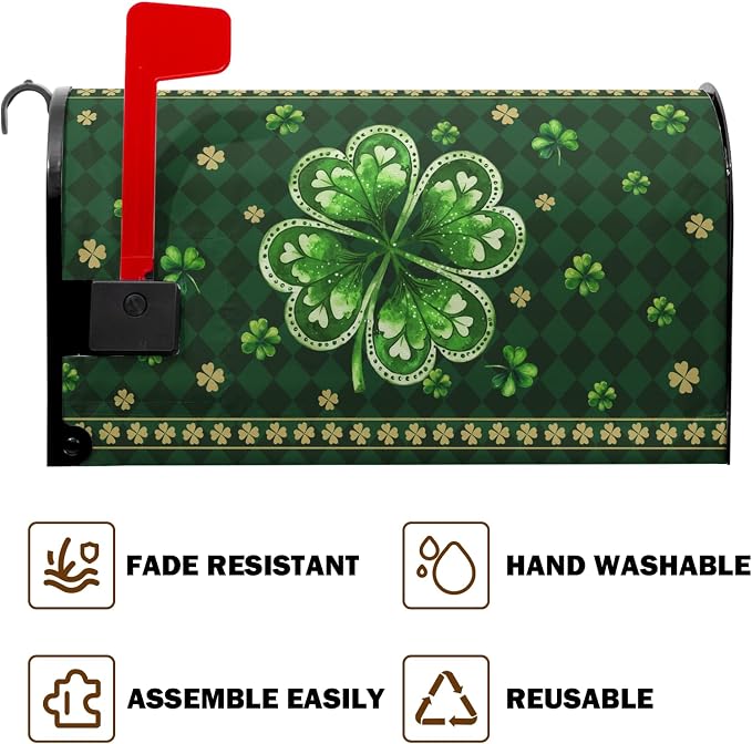 St Patricks Day Mailbox Covers Magnetic Standard Size 21 x18 Inch St. Patrick's - Image 6