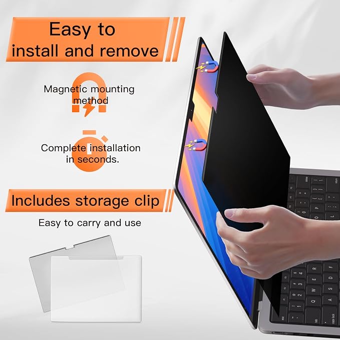 Mamol Privacy Screen for MacBook Air 15 Inch 2023-2026, Magnetic Removable Anti - Image 3