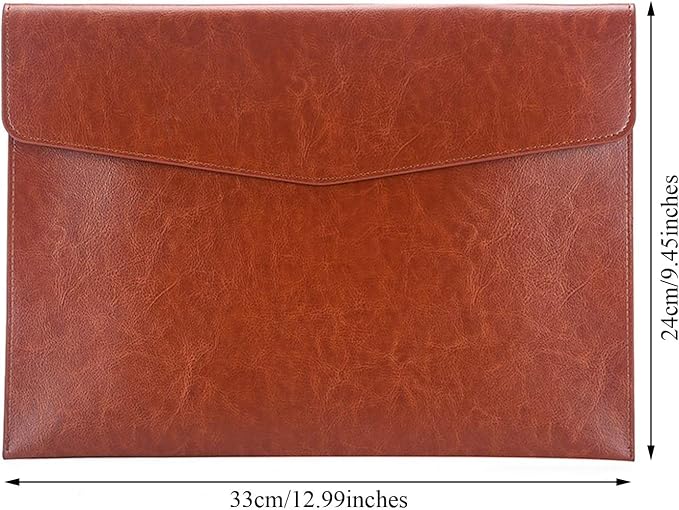 PU Leather A4 File Folder Document Holder Envelope Folder Case - Image 2