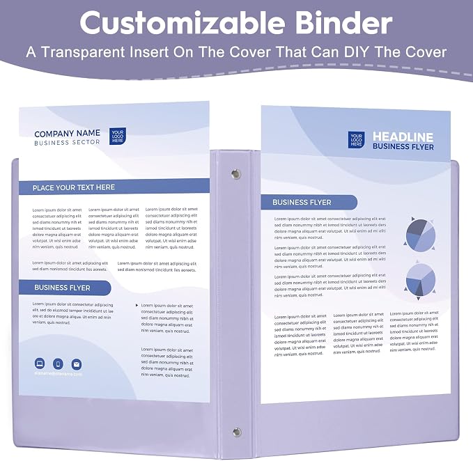 CIXILDTS 1-Inch Binders, Standard 3 Ring Binder Fit Letter Size Paper, - Image 5