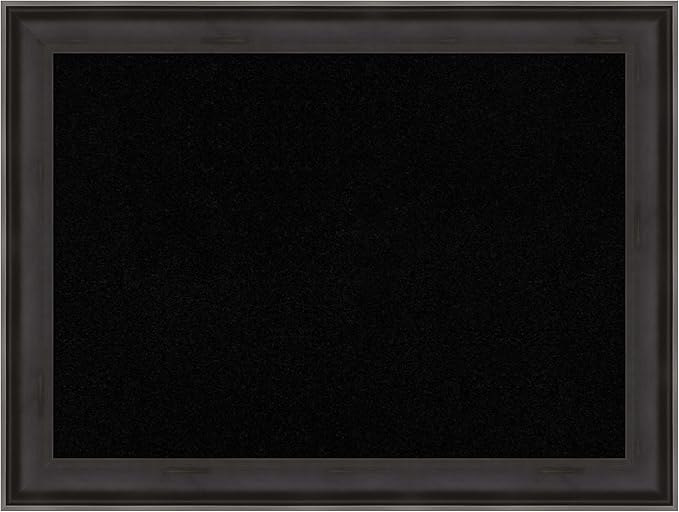 Amanti Art Black Cork Board for Wall, 24x32 Vision Board with Black Wood Frame, Medium Corkboard Office Decor for Home Organization, Casual Corkboard Pinboard to Display Items for Home Organization-DeskLoop Office