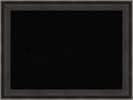 Amanti Art Black Cork Board for Wall, 24x32 Vision Board with Black Wood Frame, Medium Corkboard Office Decor for Home Organization, Casual Corkboard Pinboard to Display Items for Home Organization-DeskLoop Office