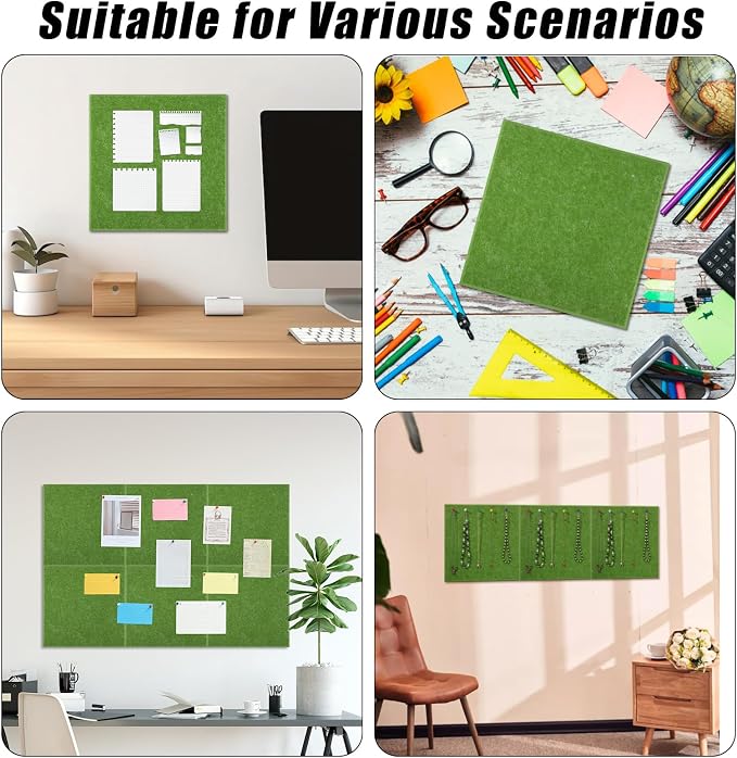 Large Cork Board 36" x 24", 6 Pack Felt Wall Tiles - Image 7