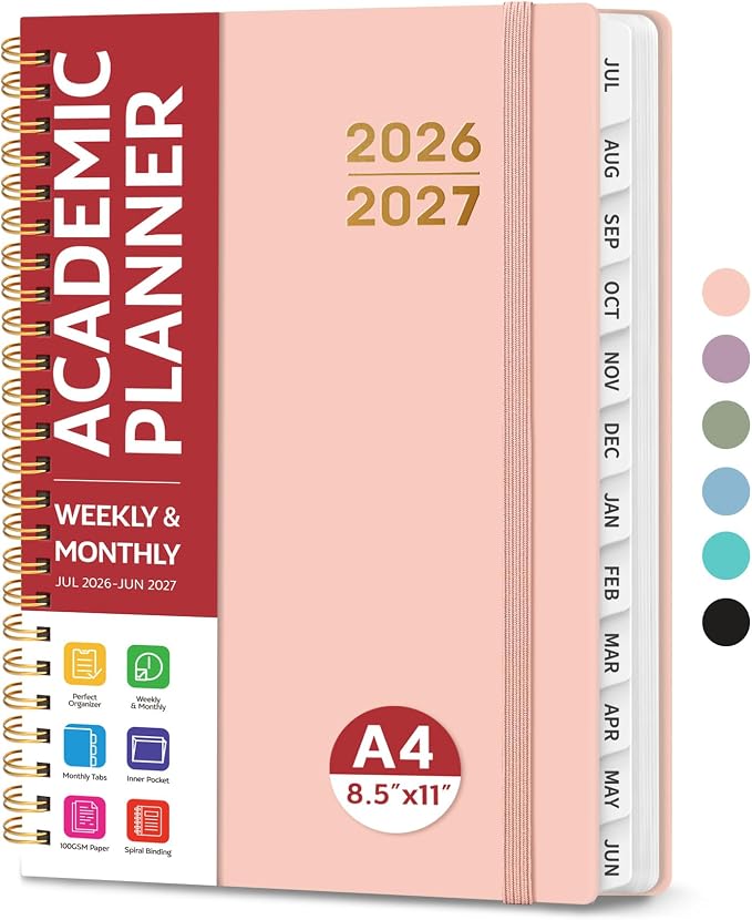Planner 2026-2027 for Women & Men, Academic Monthly and Weekly Calendar Planner by Taja