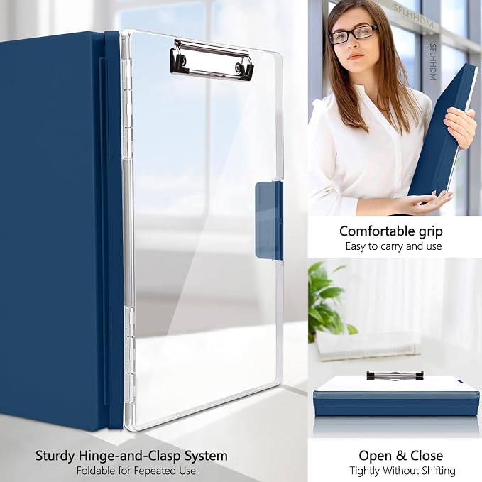 SFLHHDM Clipboard with Storage, Heavy Duty Clip Boards 8.5x11 with 2 Storage - Image 6
