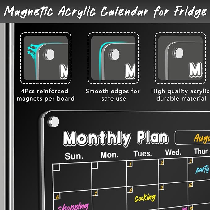 DIYMAG Planning Pads 3Pack Acrylic Magnetic Dry Erase Board - Image 5