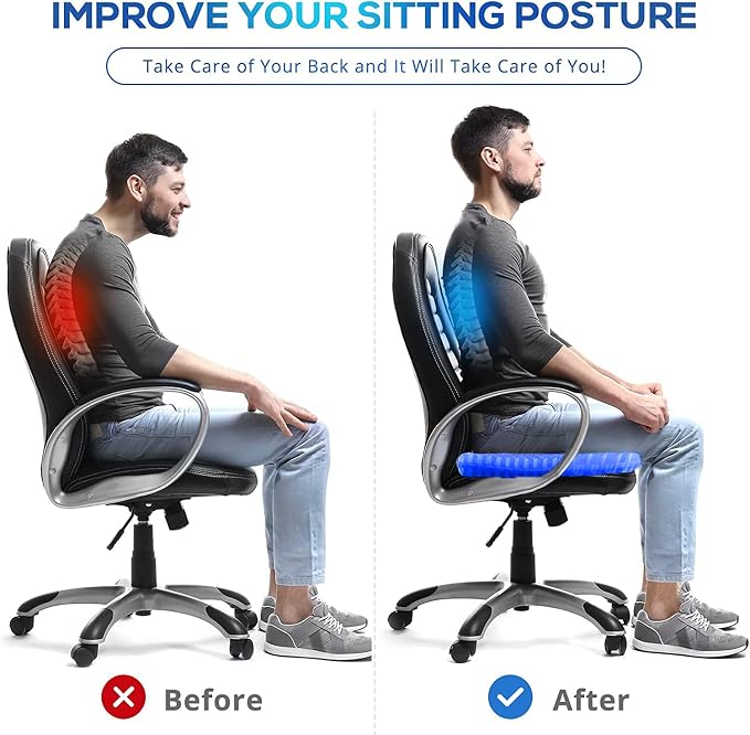 20" Gel Seat Cushion for Long Sitting Pressure Relief - Image 4