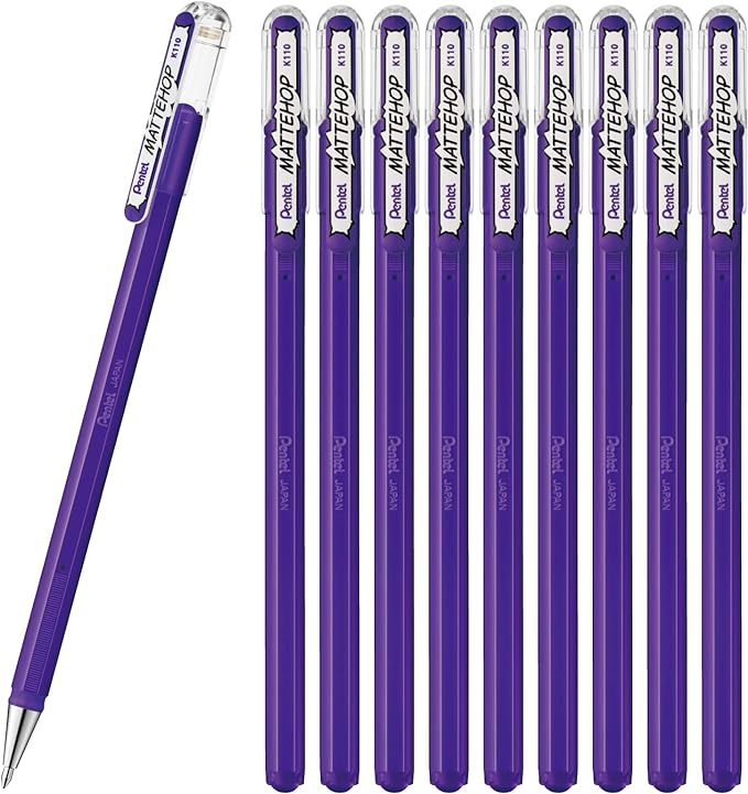 Pentel Matte Hop Violet Color Ballpoint Pen by PentelofAmerica