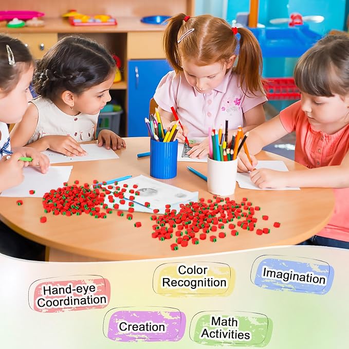 JUNEBRUSHS 150pcs Apples Erasers - Image 4