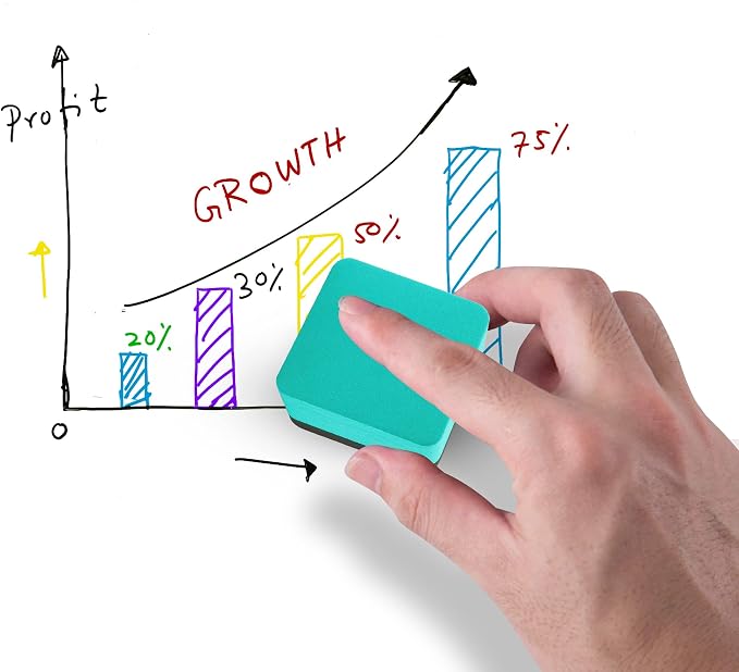 Dry Erase Erasers, IHPUKIDI 24 Pack Magnetic Whiteboard Dry Eraser Chalkboard - Image 4