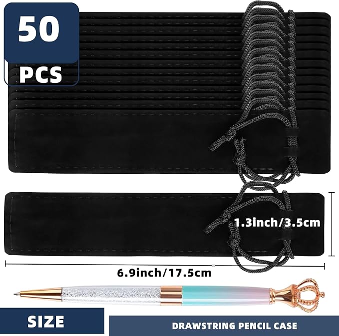 WFPLUS 50 Pieces Velvet Pen Pouch - Image 2