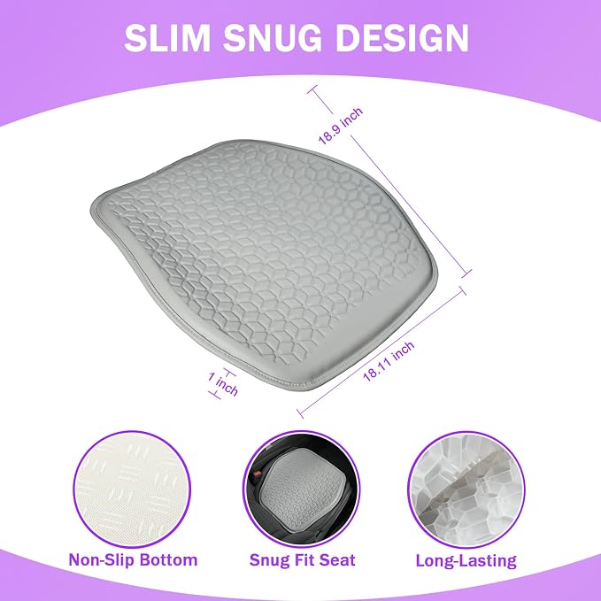 Thin Gel Seat Cushion for Car Seat, Office Chair, Wheelchair, Golf Cart - Image 2