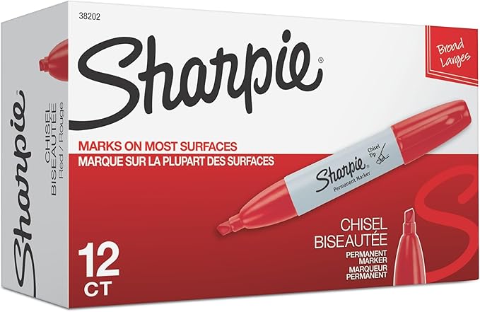 Sharpie Permanent Markers, Chisel Tip by Unknown