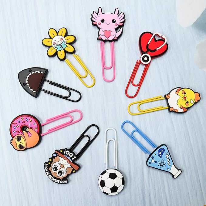 30 PCS Random Paper Clips Metal Paperclip Large Size Paper Clip Cute Bookmark - Image 5