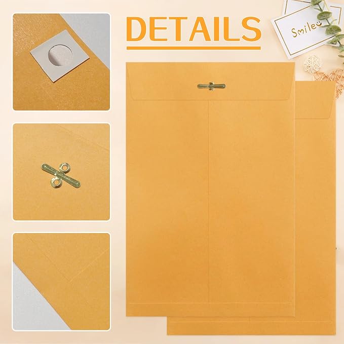 100 Pcs 5 x 7.5Inch Manilla Envelopes, Kraft Envelopes - Image 3