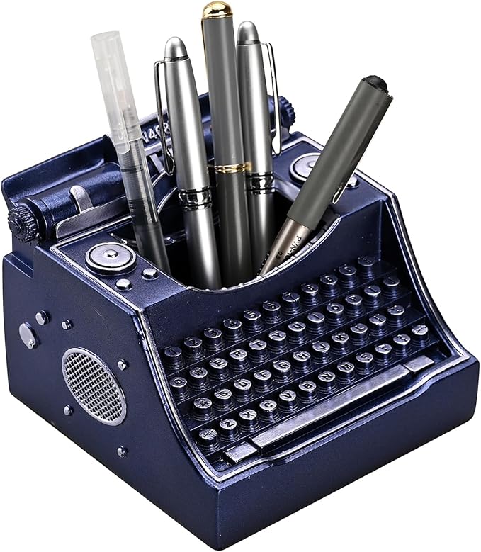 Retro Typewriter Pen Holder Desk Organizers by Amoysanli