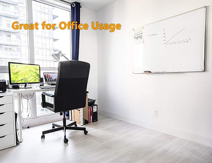 48 x 24-in Magnetic Dry Erase Board with Pen Tray| Aluminum Frame Portable Wall Large Whiteboard Message Presentation Board for Office & Classroom-DeskLoop Office