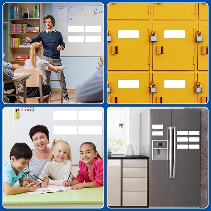 72 Pcs Dry Erase Magnetic Labels, 3.2" x 1.2" White | Reusable Writable - Image 7