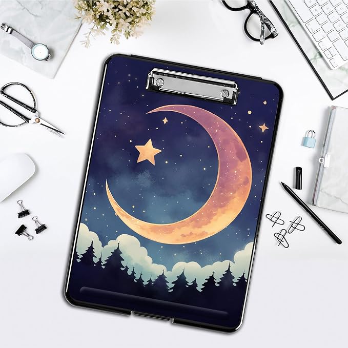 Clipboard with Storage, Office Supplies Nursing Clipboards Folder with Pen - Image 4