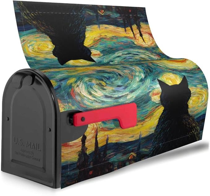 Ouqiuwa Happy Halloween Witch Pumpkin Welcome Magnetic Mailbox Cover, Mailbox - Image 3