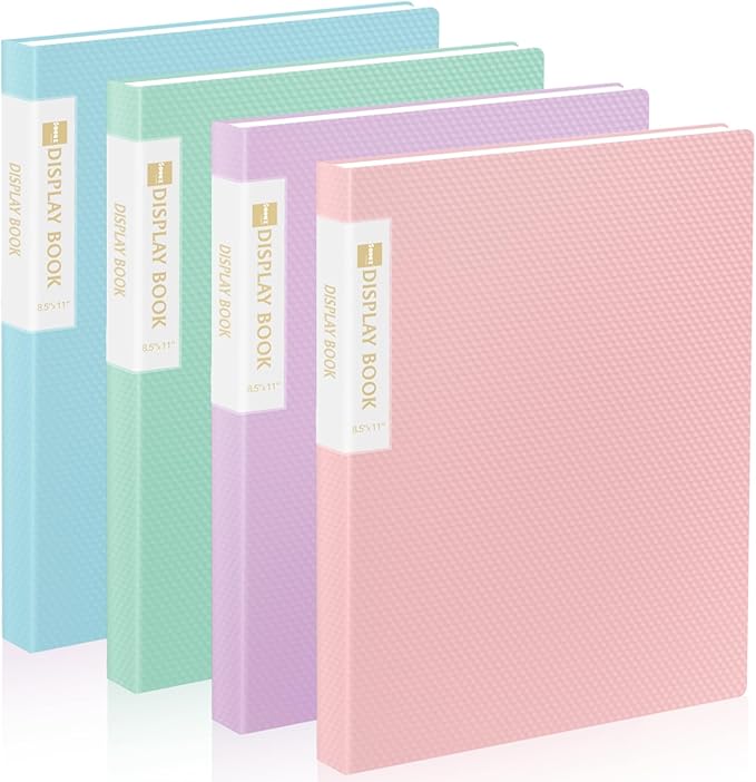 4 Pack Binder with Plastic Sleeves 18-Pocket, Displays 36 Pages, Sooez 8.5x11 by Sooez