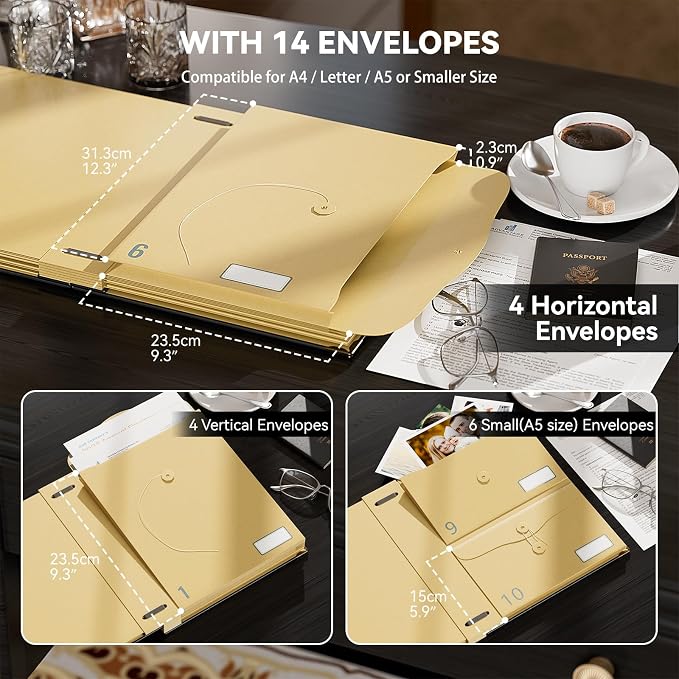 ABC life Important Document Organizer & Fireproof Document Bag, Birth - Image 5