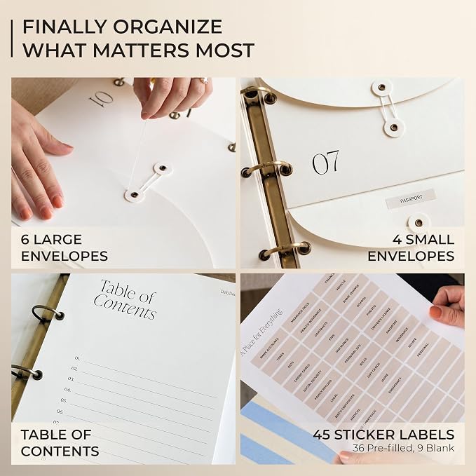 Document Organizer Binder for Important Papers & Passports - Image 3