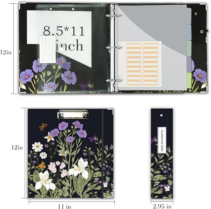 3 Ring Binder 2 Inch for 8.5"x11" Paper, Three Ring Binders - Image 6