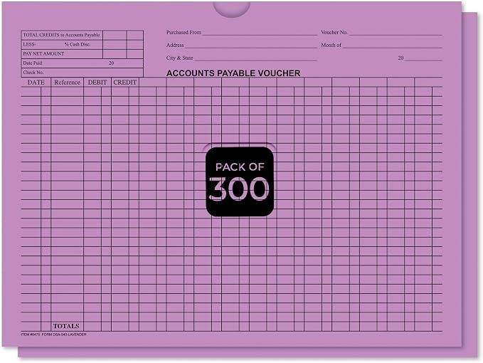 Accounts Payable Voucher Envelopes General Accounting, Lavender 300 Pack | 9x12 by Unknown