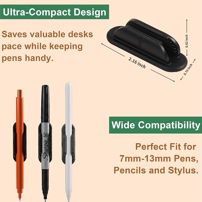 Tiizze 10 Pack Adhesive Pencil Holder - Image 7