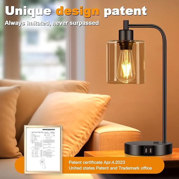 Set of 2 Industrial Touch Control Table Lamps - Image 7