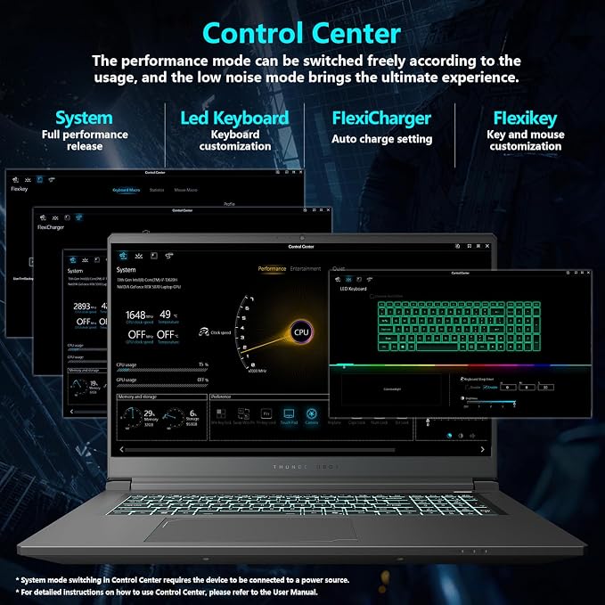 Thunderobot Storm 17 5060 Gaming Laptop, 17.3" QHD 165Hz 2K Display, Core - Image 9