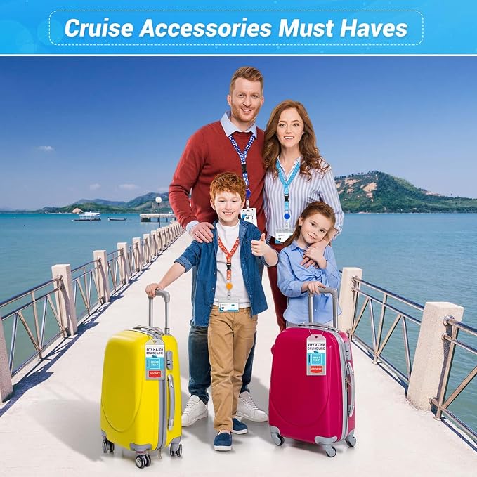 Cruise Lanyards, 6 Pack Waterproof Cruise Luggage Tags - Image 6