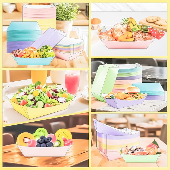 100 Pack Extra Large 5Lb Paper Food Boat Trays Disposable Paper Boat Containers - Image 5