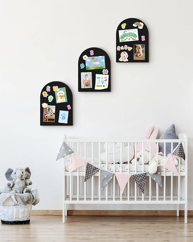 Arched Felt Bulletin Board, Cork Board Alternative - Image 4