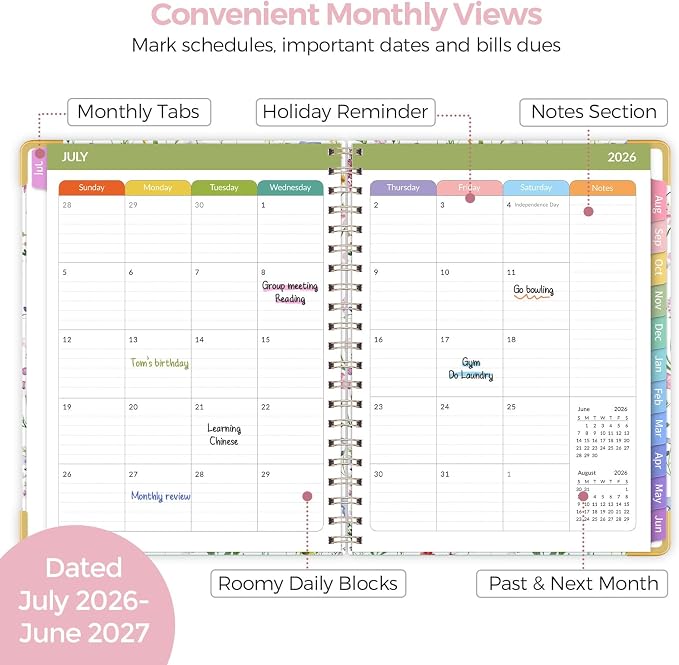 SKYDUE Teacher Planner 2026-2027 Academic Year, 8.5" x 11" Deluxe Teacher - Image 4