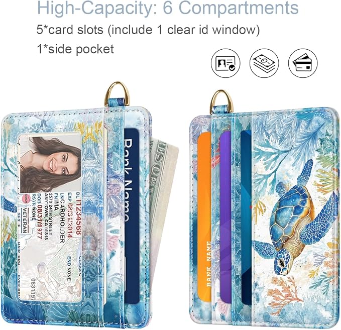 Slim Credit Card Holder Wallet RFID Blocking Minimalist Wallets Lightweight - Image 6