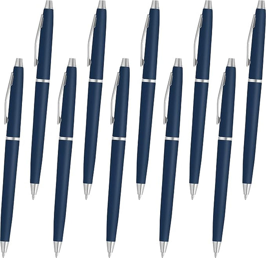 DISCOUNT PROMOS Langham Ballpoint Pens Set of 10, Bulk Pack by DISCOUNTPROMOS
