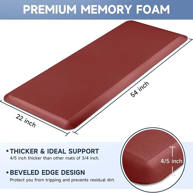 4/5 Inch Thick Kitchen Mats for Floor, StepRite Kitchen Rug for Standing Desk - Image 2