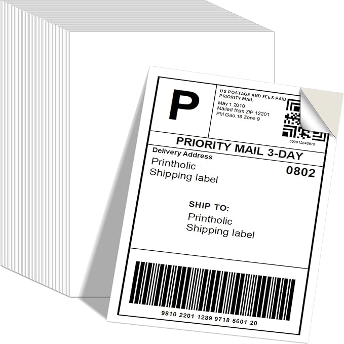 Full Sheet Labels 8.5x11 for Laser & Inkjet Printers, 500 Sheets | Waterproof & - Image 6