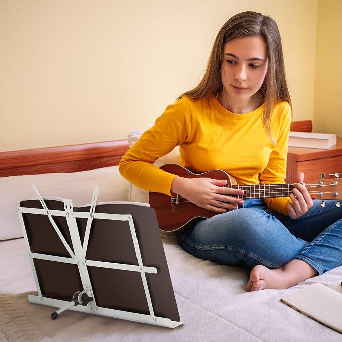 CAHAYA Portable Sheet Music Stand: Dual Use Desktop Book Holder Folding - Image 7