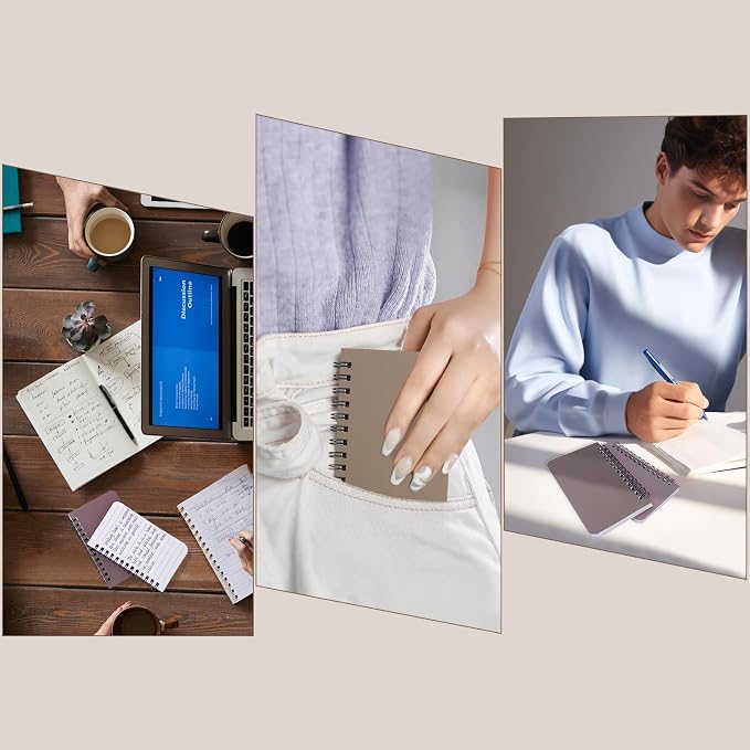 KTOJOY 6 Pack Spiral Notebook Small Pocket Notebook 3x5 Spiral Notepads - Image 8