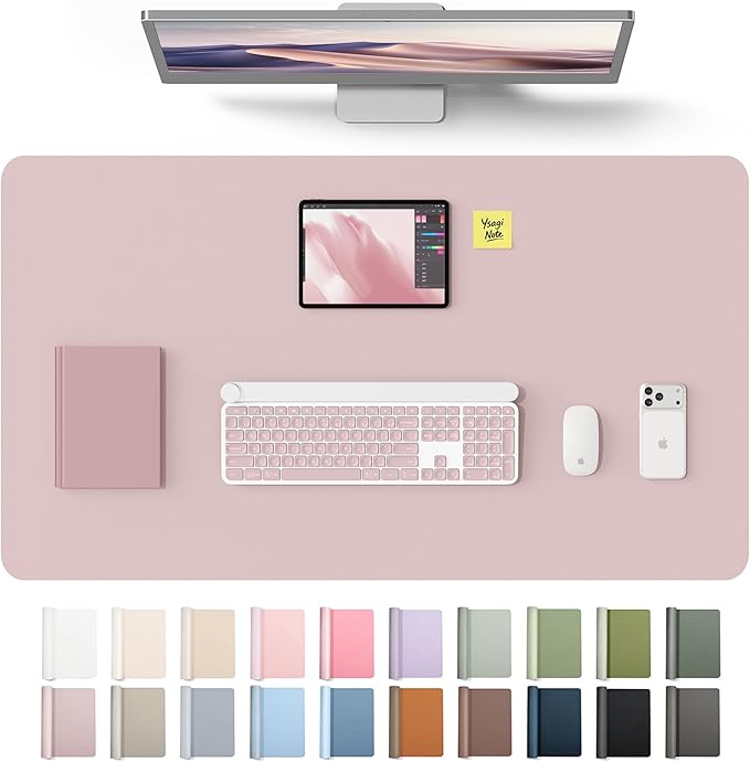 YSAGi Leather Desk Protector, Office Mat, Large Mouse Mat, Non-Slip PU Leather by YSAGi