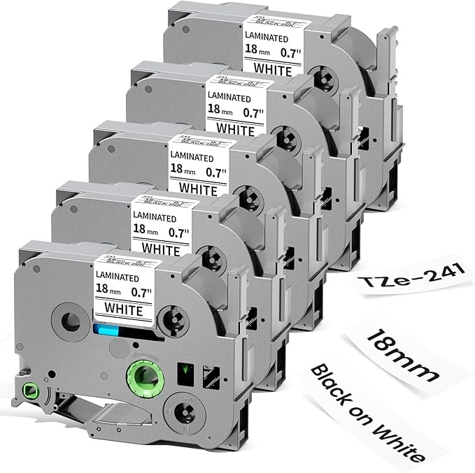 TZe-241 TZe241 18mm Label Maker Tape Replacement by Labelife