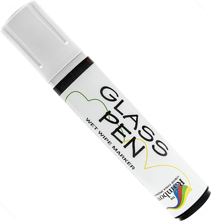 Glass Pen Window Marker: Liquid Chalk Pens for Glass, Whiteboard Markers with Washable Paint - Graduation, Car Windows, Mirror Pen, Storefront, Wedding, Parade, Party & Holiday (White, Jumbo Tip)-DeskLoop Office