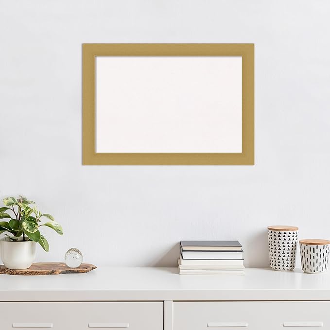 Amanti Art White Cork Board for Wall, 20x28 Vision Board with Gold Frame, Medium Corkboard Office Decor for Home Organization, Casual Corkboard Pinboard to display items for home organization-DeskLoop Office