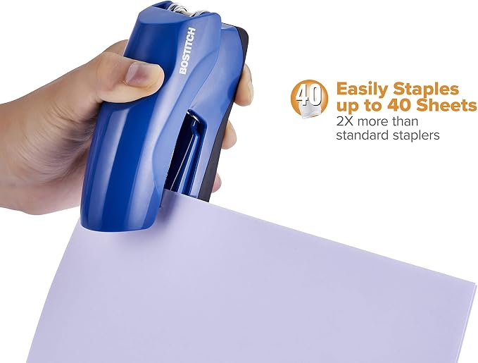 Bostitch Office Heavy Duty Stapler, 40 Sheet Capacity, No Jam, Half Strip - Image 6