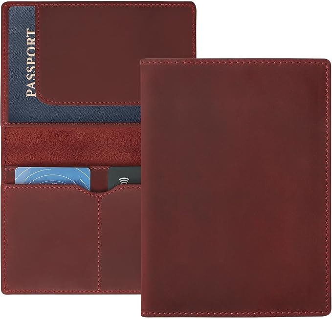 Jack&Chris Leather Passport Holder, Handmade Passport cover, Travel Wallet by JackChris