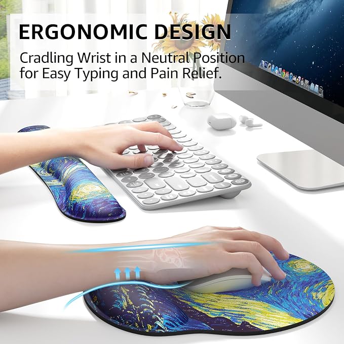 KTRIO Keyboard Wrist Rest & Mouse Pad - Image 2