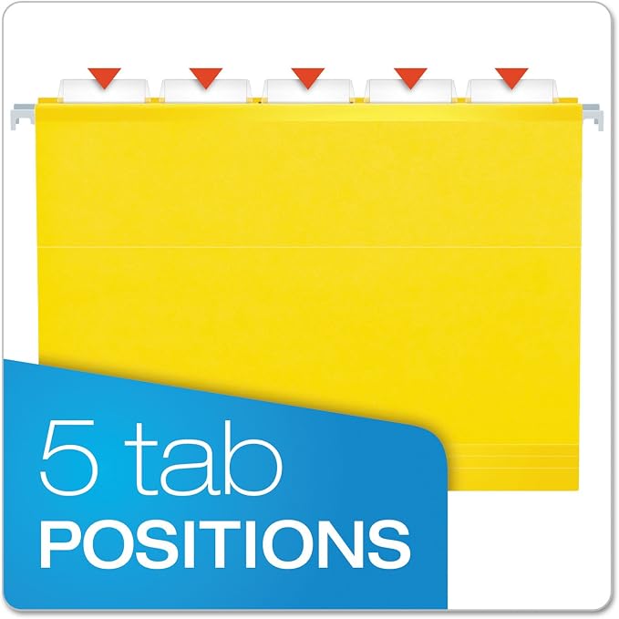 Pendaflex Reinforced Hanging File Folders, Letter Size, 1/5 Cut - Image 4